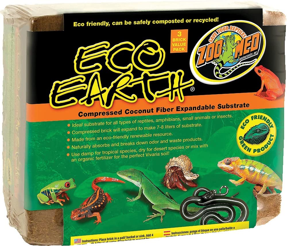 Zoo Med Eco Earth Compressed Coconut Fiber Expandable Substrate