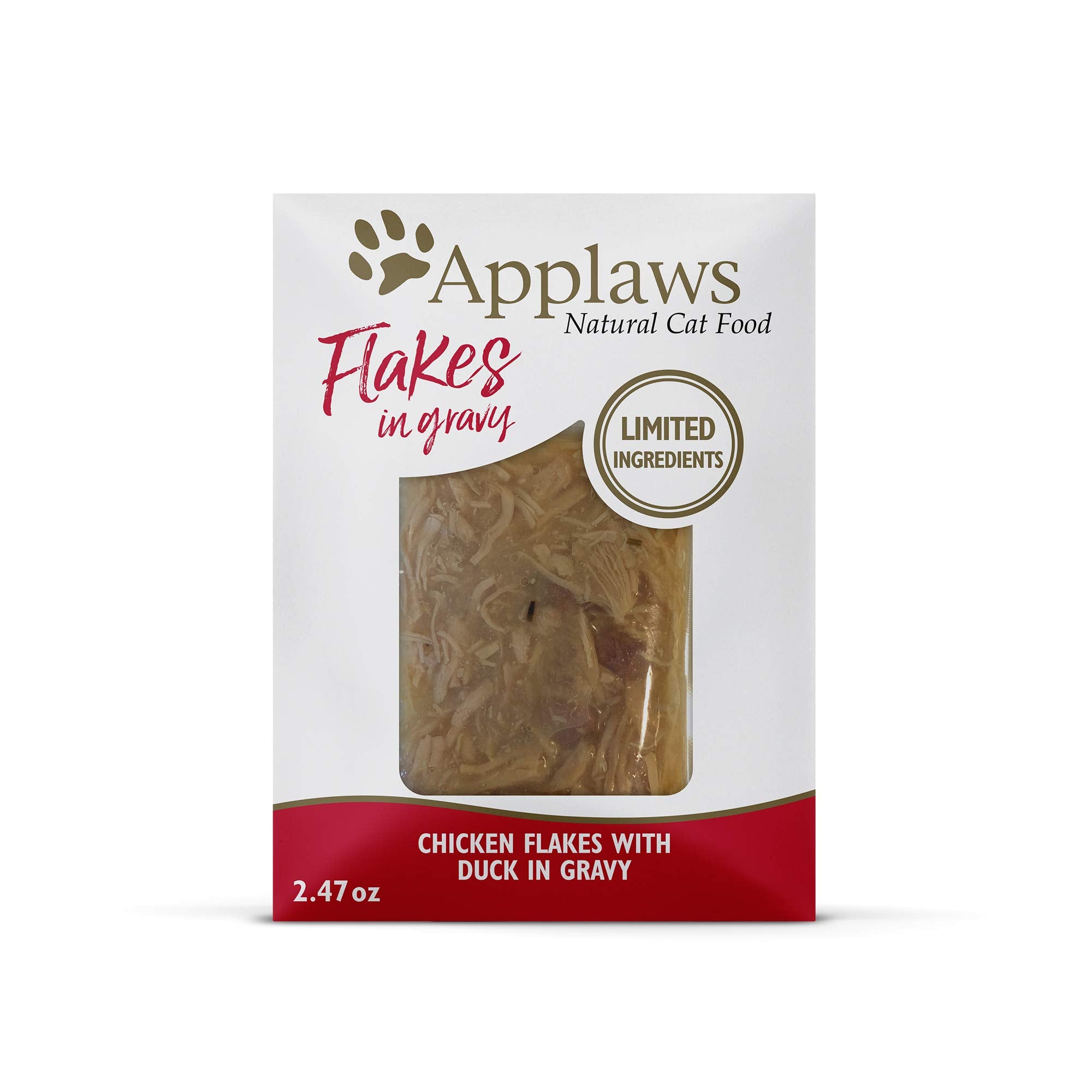 Applaws Wet Cat Food, 12 Pack, Limited Ingredient Wet Cat Food Pouches in Gravy, 2.47oz Pouches