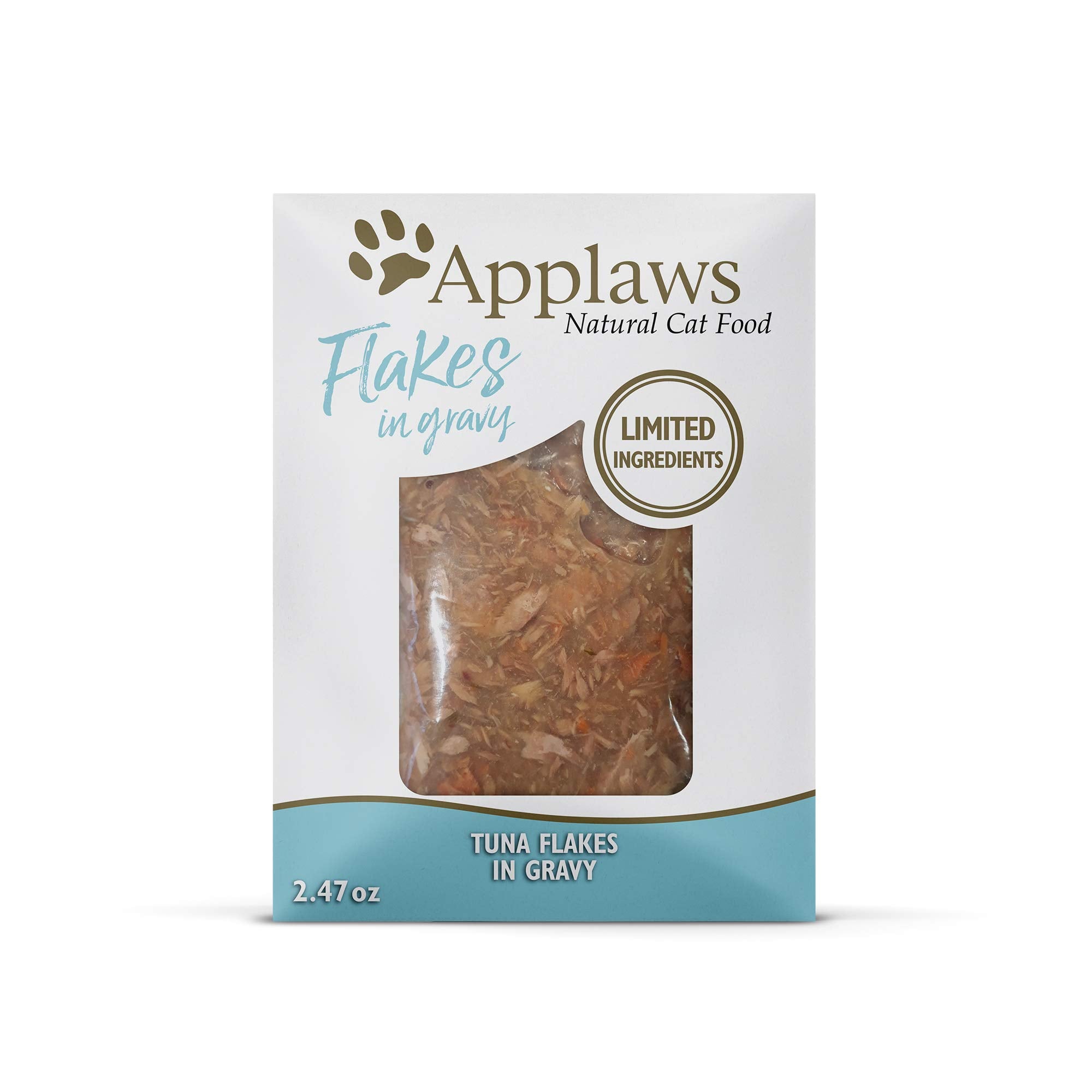 Applaws Wet Cat Food, 12 Pack, Limited Ingredient Wet Cat Food Pouches in Gravy, 2.47oz Pouches