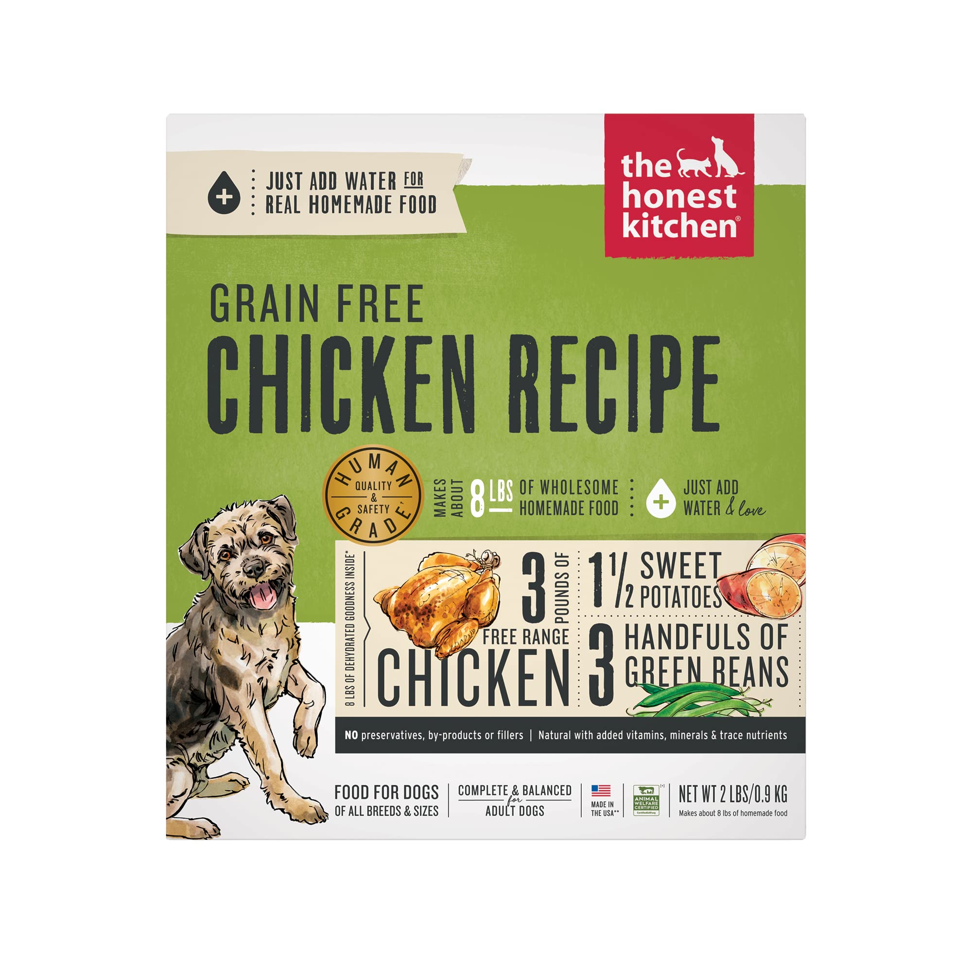 The Honest Kitchen Human Grade Dehydrated Grain Free Dog Food – Complete Meal or Dog Food Topper