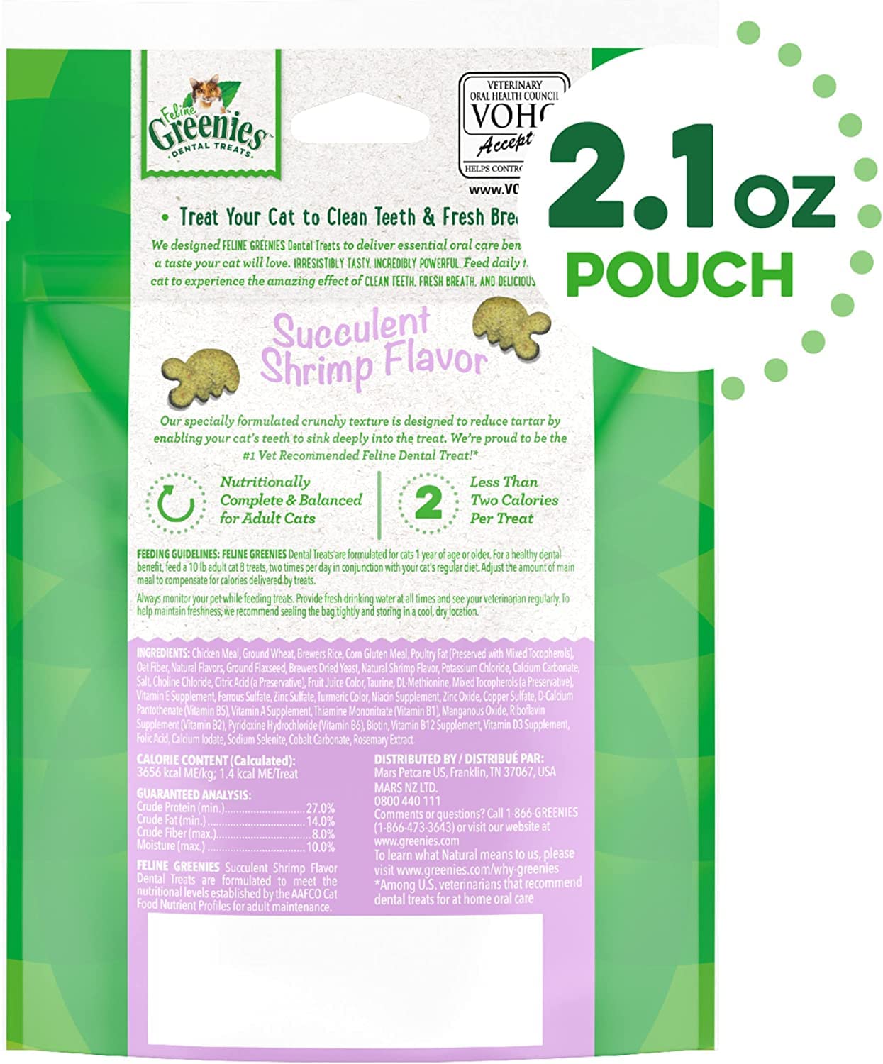 Feline Greenies Natural Dental Cat Treats Variety Pack (5)