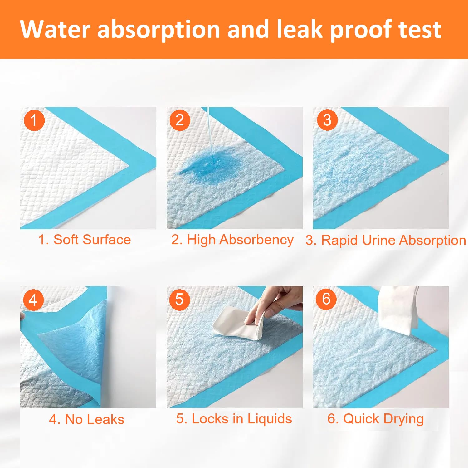 Aurora Pet Ultra-Absorbent Puppy Pee Pads – Leak-Proof, Quick-Dry, Disposable Potty Training Pads for Puppies & Dogs – Blue & White