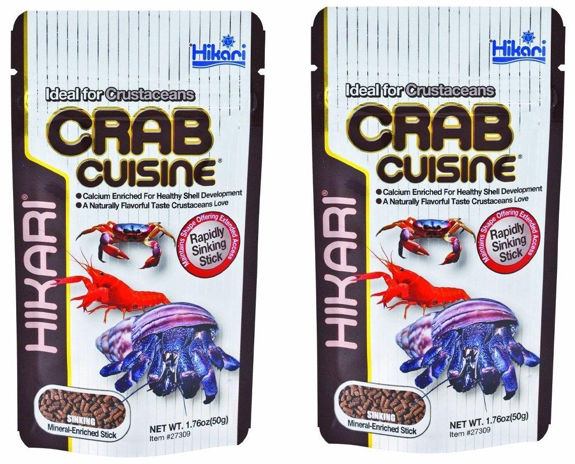 Hikari Crab Cuisine Rapidly Sinking Sticks for Bottom Feeders and Crustaceans 1.76 oz (Pack of 2)