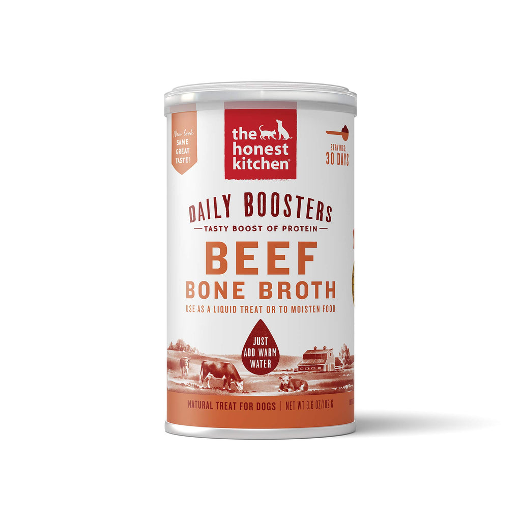 The Honest Kitchen Daily Boosts: Instant Bone Broth Liquid Treat with Turmeric for Dogs