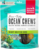 The Honest Kitchen Ocean Chews Wolfish Skins (3.25 oz), Cod Fish Skins (2.75 oz) Dehydrated Dog Treats