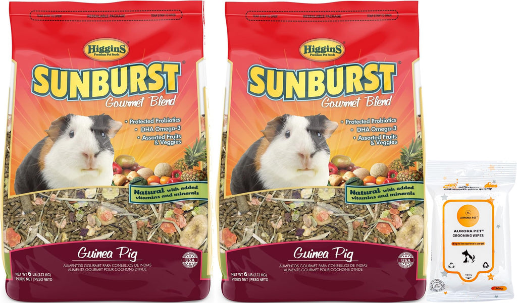 Higgins Sunburst Gourmet Blend Guinea Pig Food (3 Lb Bags)