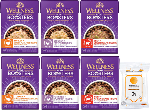 Wellness Bowl Boosters Hearty Wet Dog Toppers (5.5-oz Each)