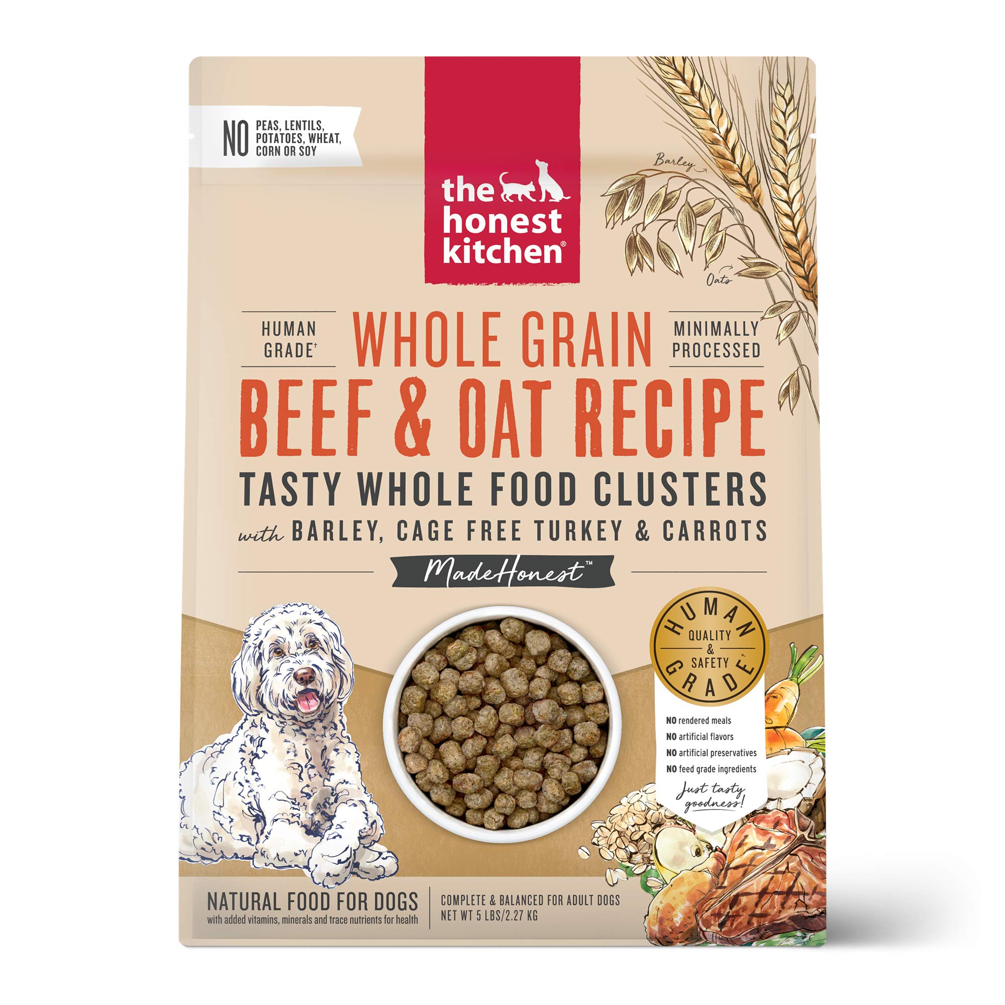 The Honest Kitchen Whole Food Clusters Human Grade Dry Dog Food (Chicken, Turkey, Beef)