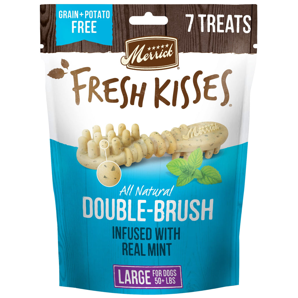 Merrick Fresh Kisses Oral Care Dental Dog Treats for Large Dogs Over 50 lbs