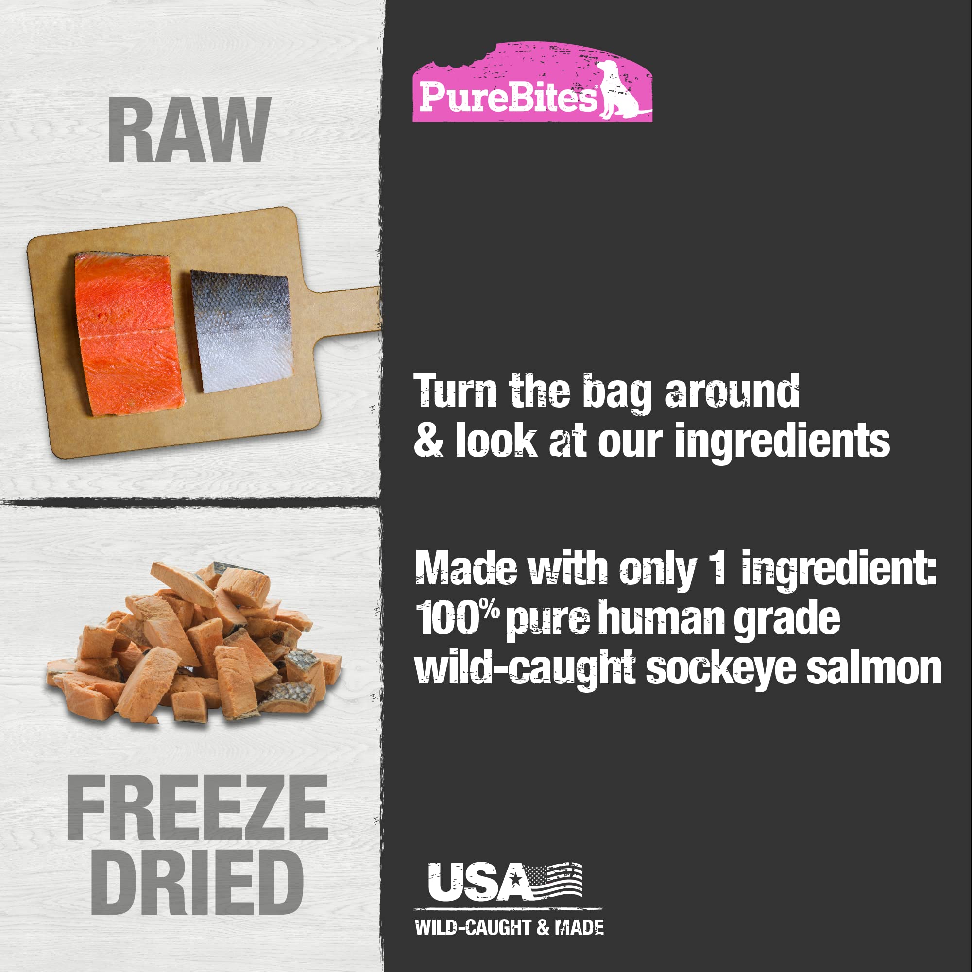 PureBites Salmon Freeze Dried Dog Treats