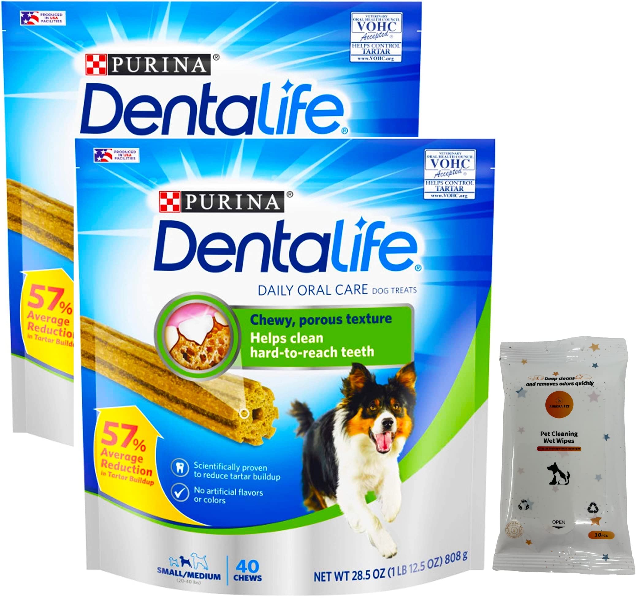 Purina DentaLife Daily Oral Care Small/Medium Dental Dog Treats (40 ct. Pouches)