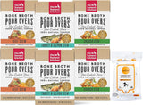 The Honest Kitchen Bone Broth Pour Overs Wet Dog Food Topper (2) Beef (2) Turkey & Salmon (2) Chicken (5.5 oz Each)