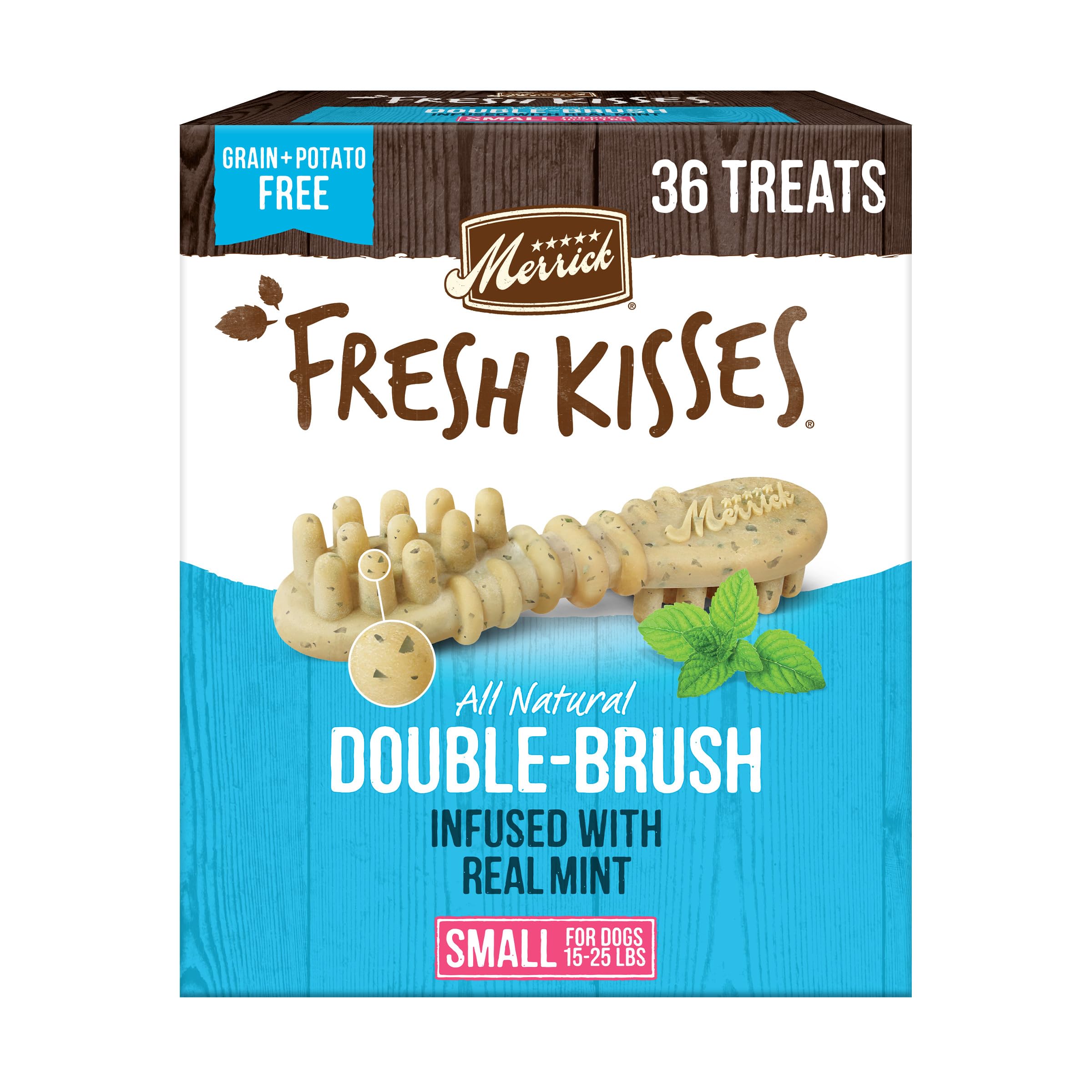 Merrick Fresh Kisses Double Brush Natural Dental Chews