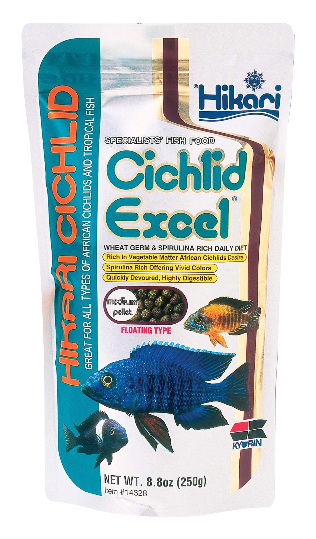 Hikari 8.8-Ounce Cichlid Excel Floating Pellets for Pets, Medium