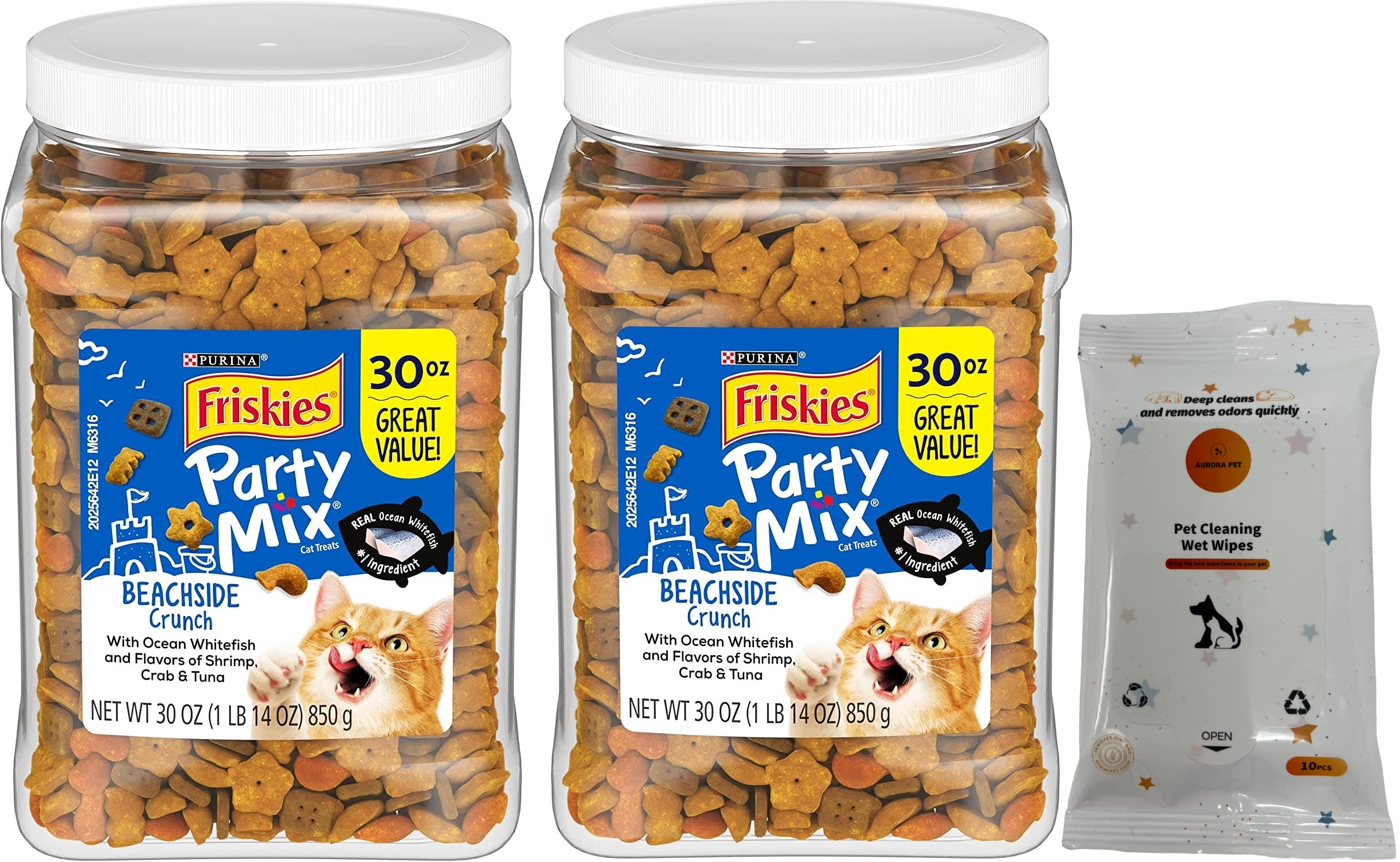 Friskies Party Mix Beachside Crunchy Cat Treats (30-oz Each)