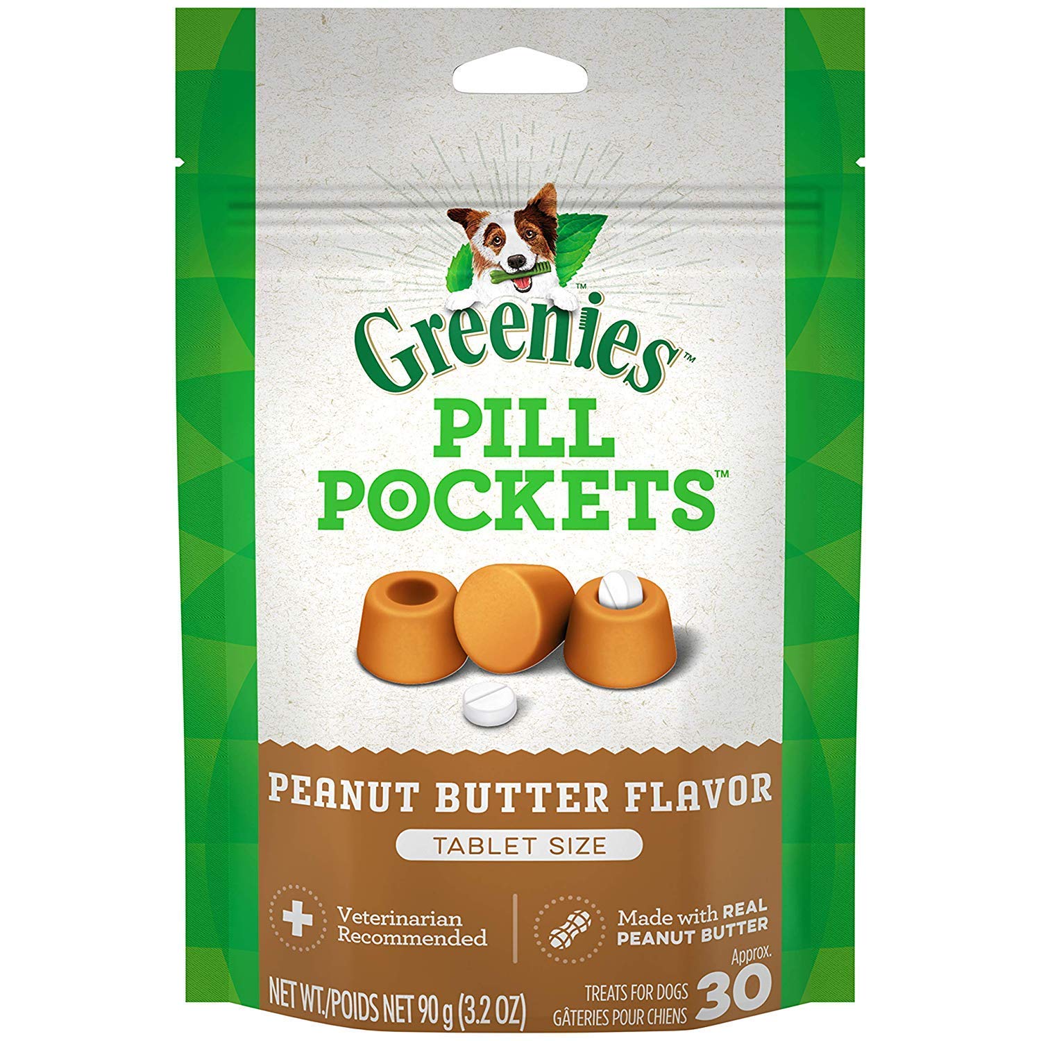 Greenies Pill Pockets Chicken Flavor Tablet Size Dog Treats (90 Tablets)