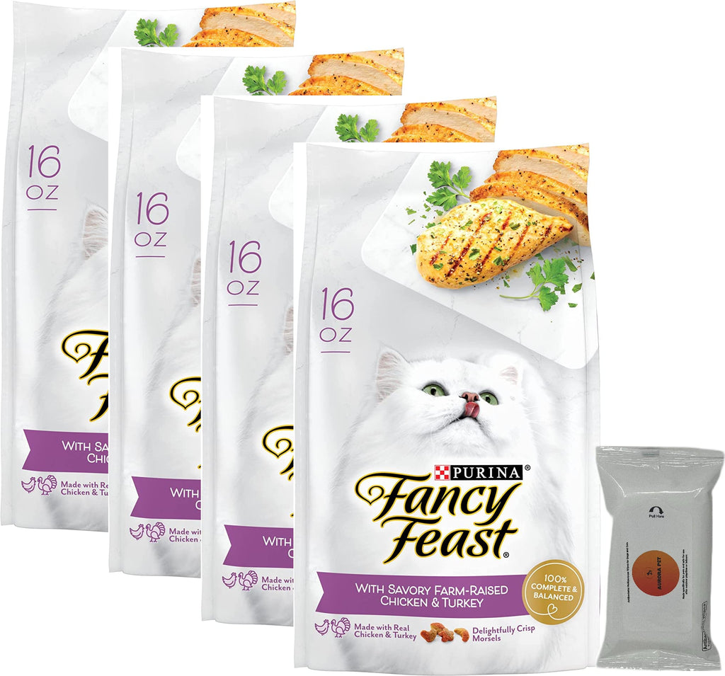 Fancy Feast Gourmet Dry Cat Food with Savory Chicken and Turkey (16 oz. Bags)