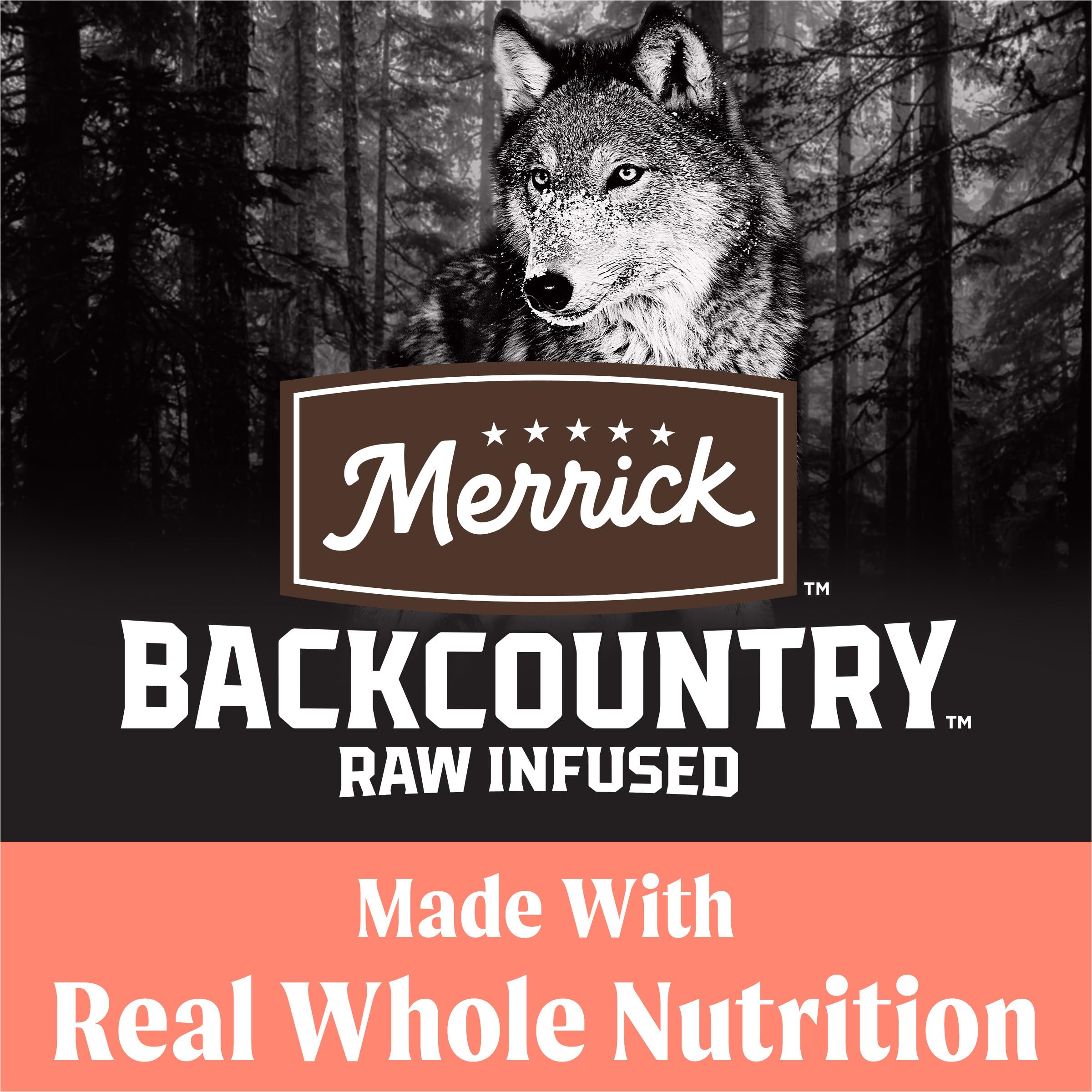 Merrick Backcountry Grain Free Dry Dog Food, Kibble with Freeze Dried Raw Pieces, Chicken Recipe - 20.0 lb. Bag