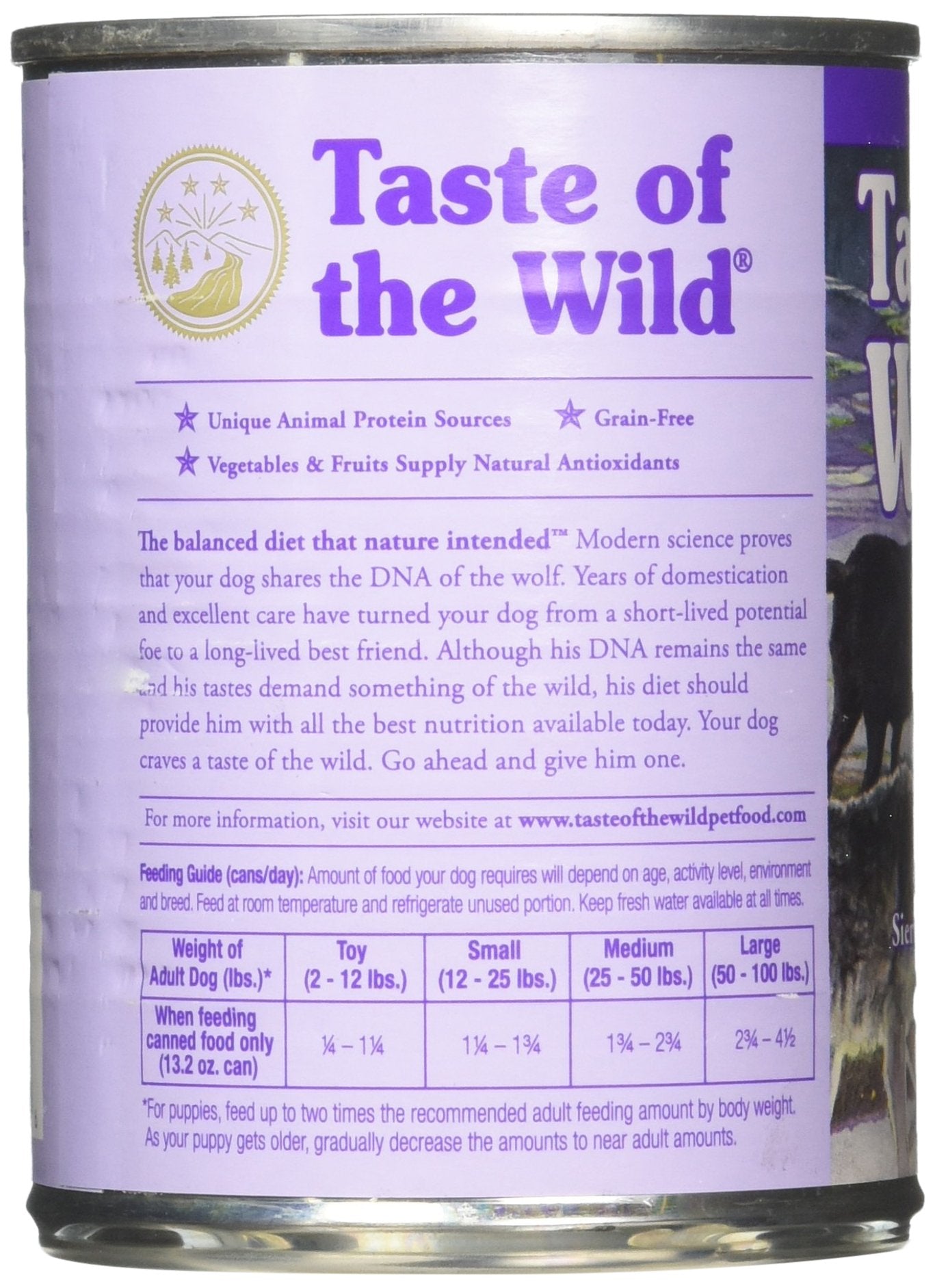 Taste Of The Wild Sierra Mountain Canned Dog Food, 13.2 Oz, Medium