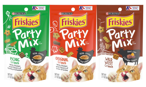 Purina Friskies Party Mix Cat Treats Variety Pack [3 Flavors]