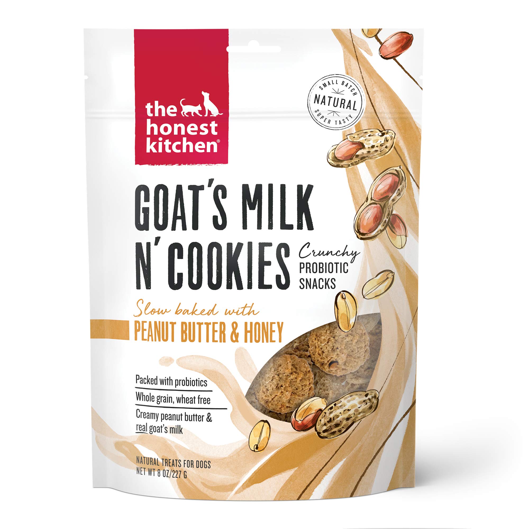 The Honest Kitchen Goat's Milk N' Cookies Slow Baked with Peanut Butter & Honey Flavor (Pack of 3)