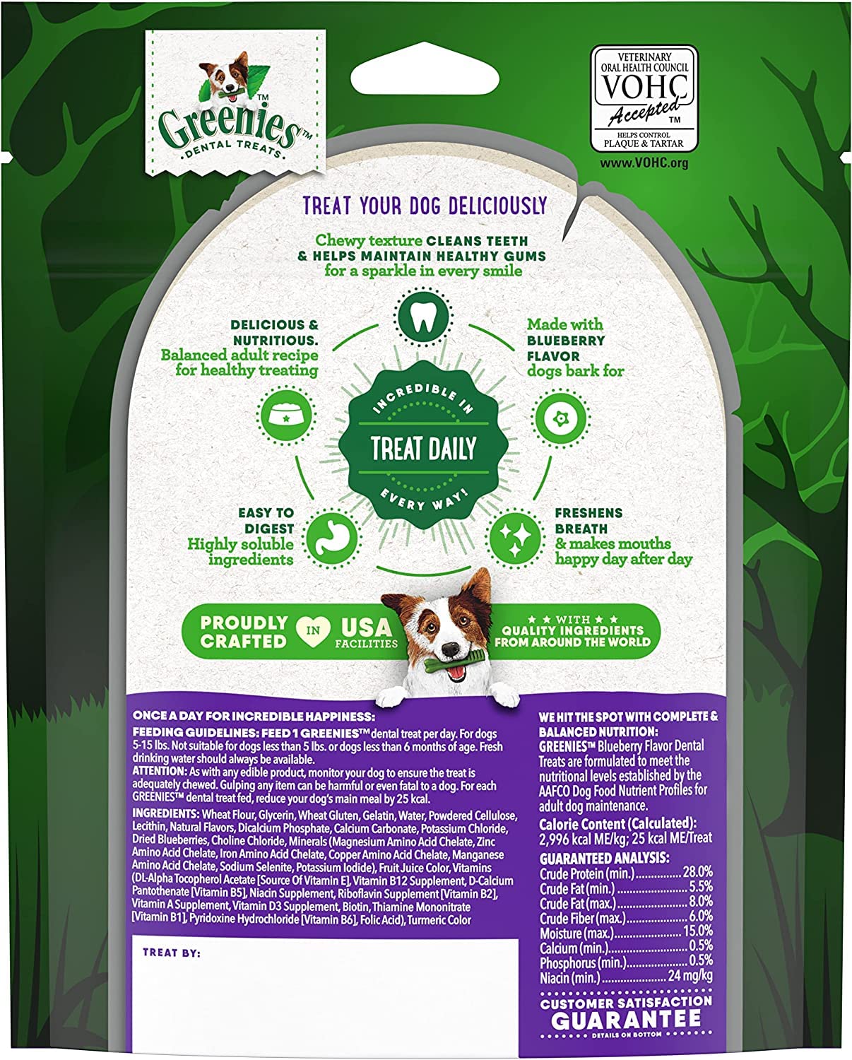 Greenies ScaryBerry Blueberry Flavor Teenie Halloween Dental Dog Chew Treats (6-oz Bags)