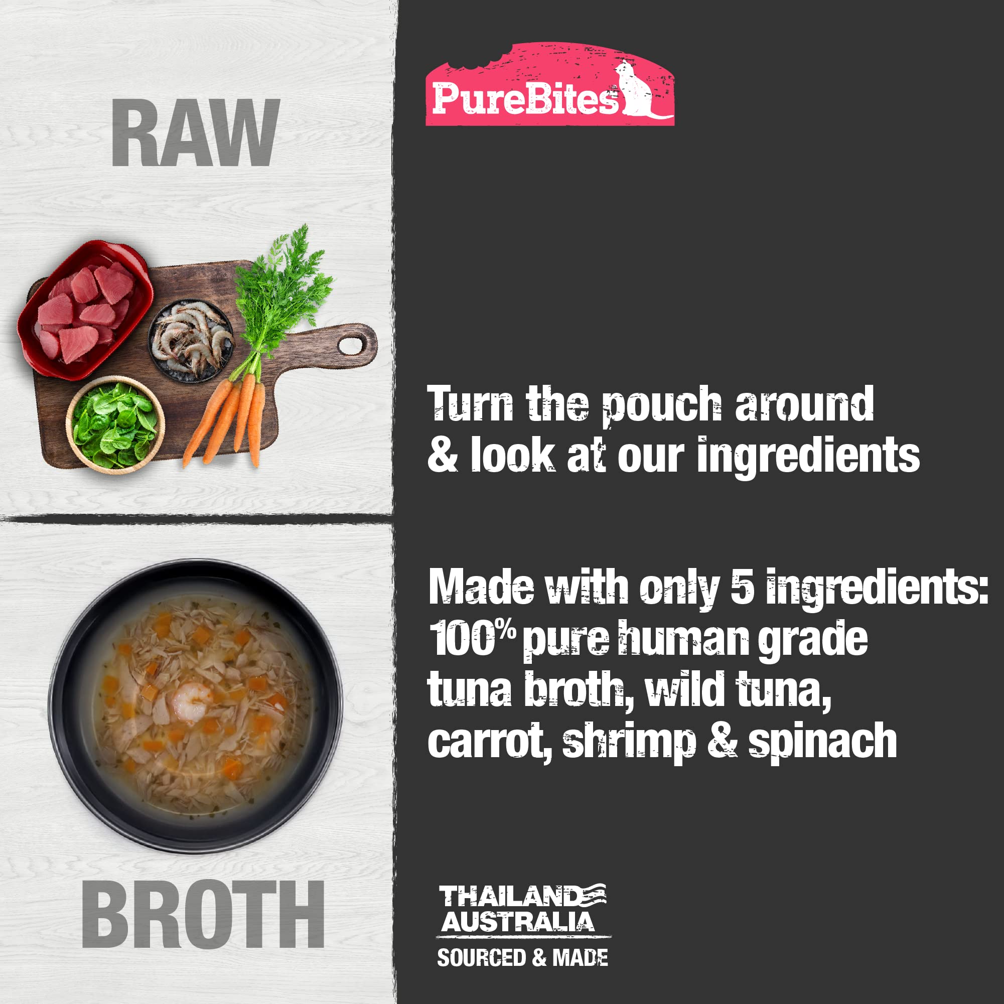 PureBites Tuna & Shrimp Broths for Cats (Only 5 Ingredients)