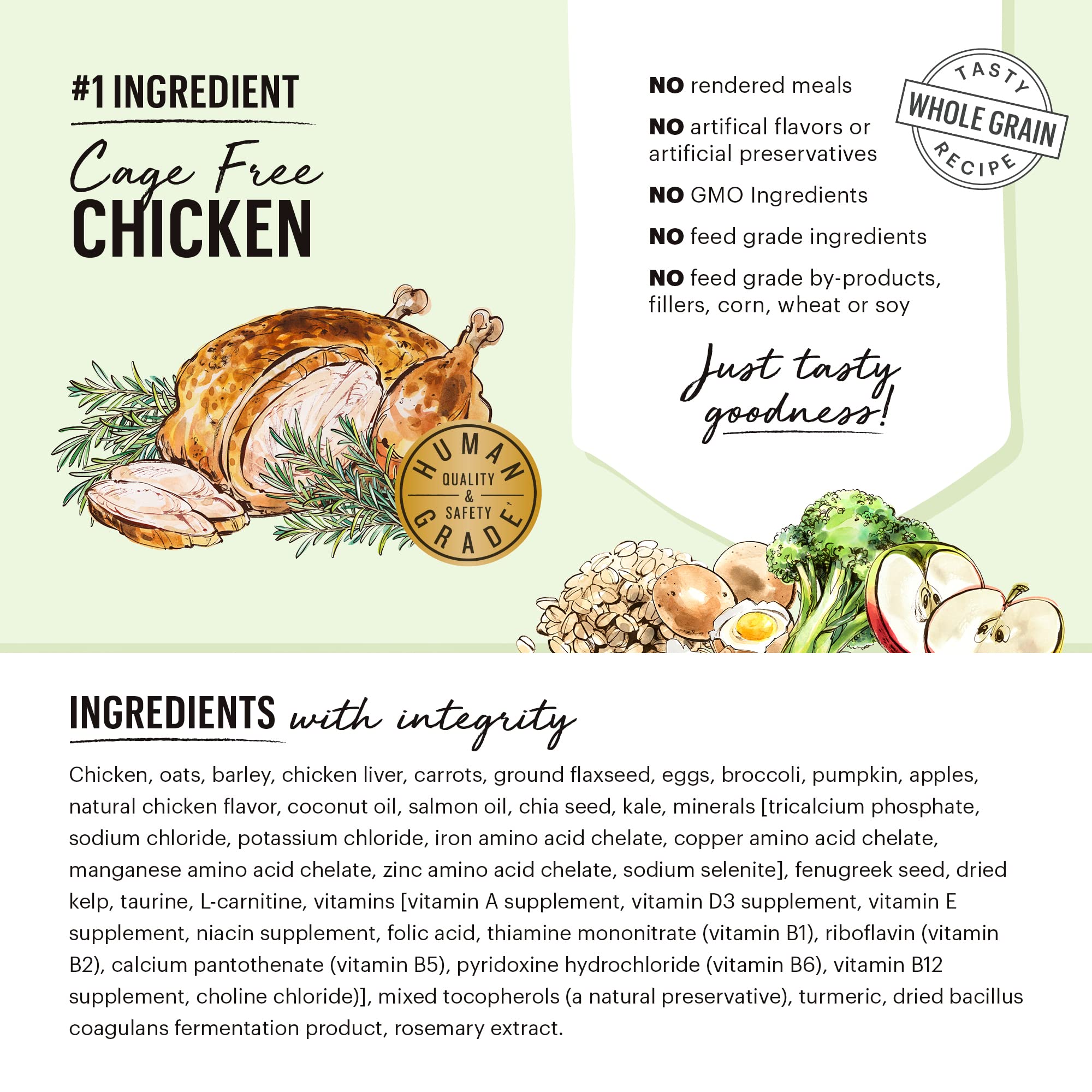 The Honest Kitchen Whole Food Clusters Small Breed Whole Grain Chicken & Oat Recipe Dry Dog Food