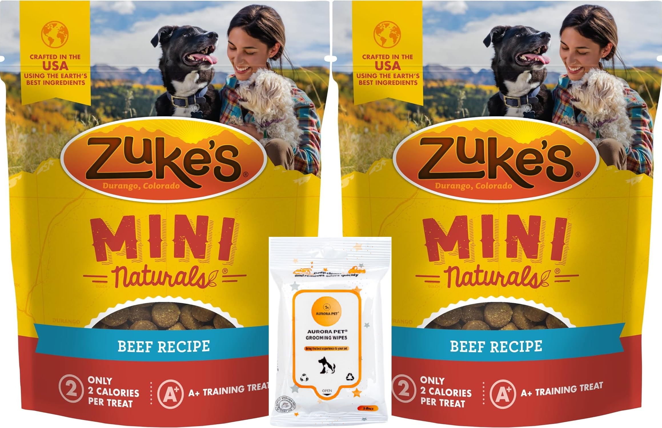 Zuke's Mini Naturals Beef Recipe Soft Dog Treats (Pack of 2)