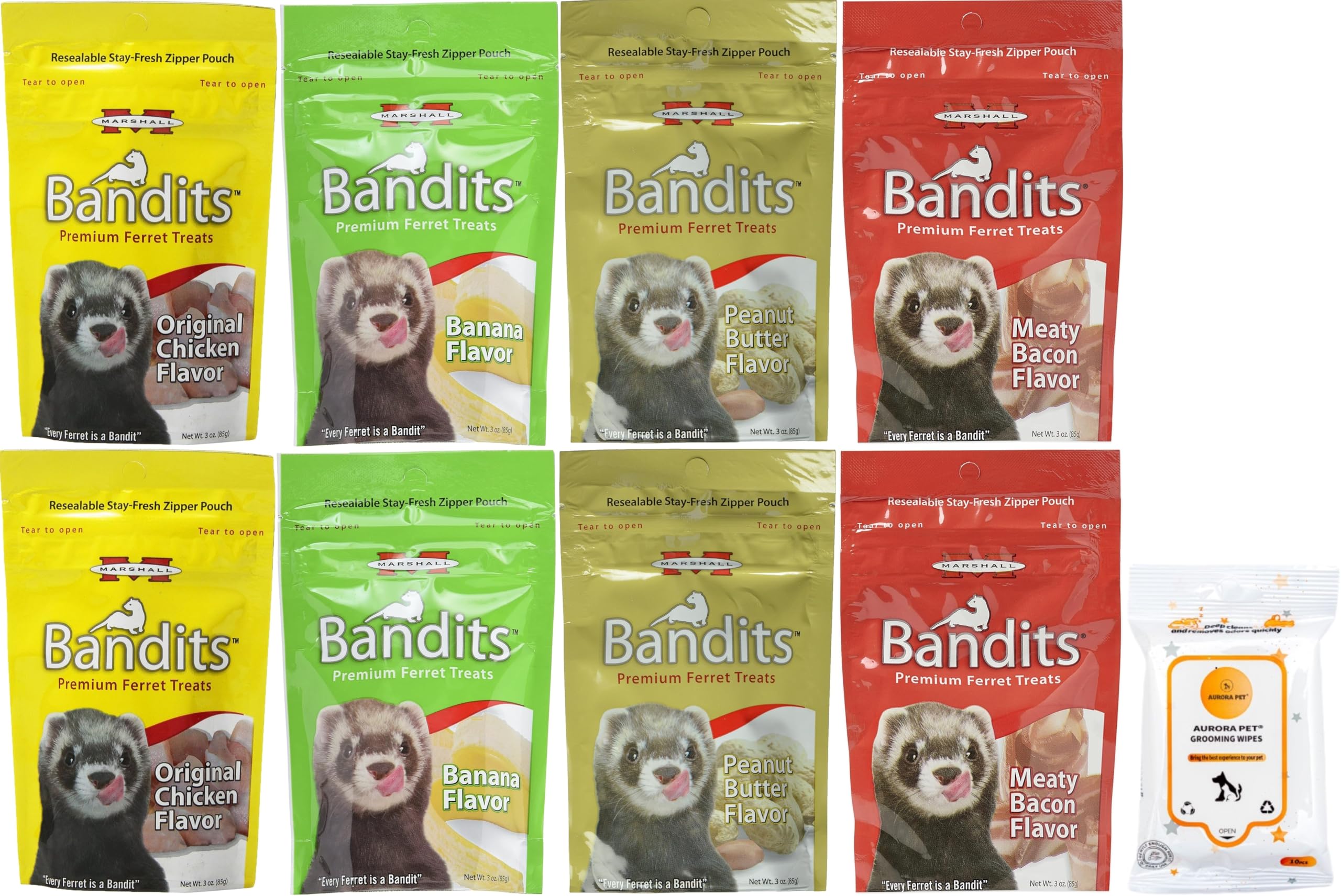 Bandits Premium Ferret Treats Variety Pack (3-oz Bags)