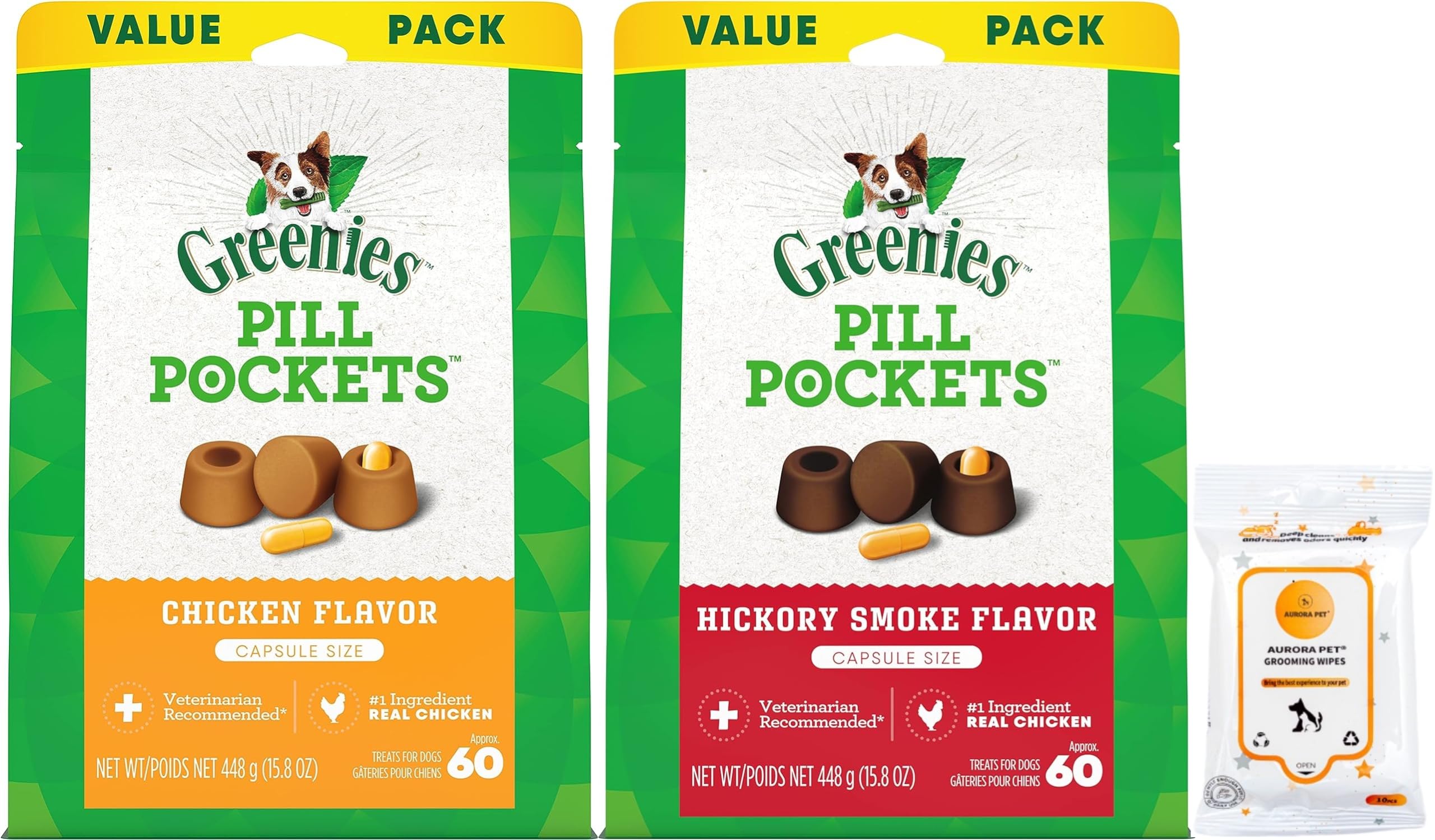 Greenies Pill Pockets Capsule Size Dog Treats Variety Pack (15.8-oz Each)