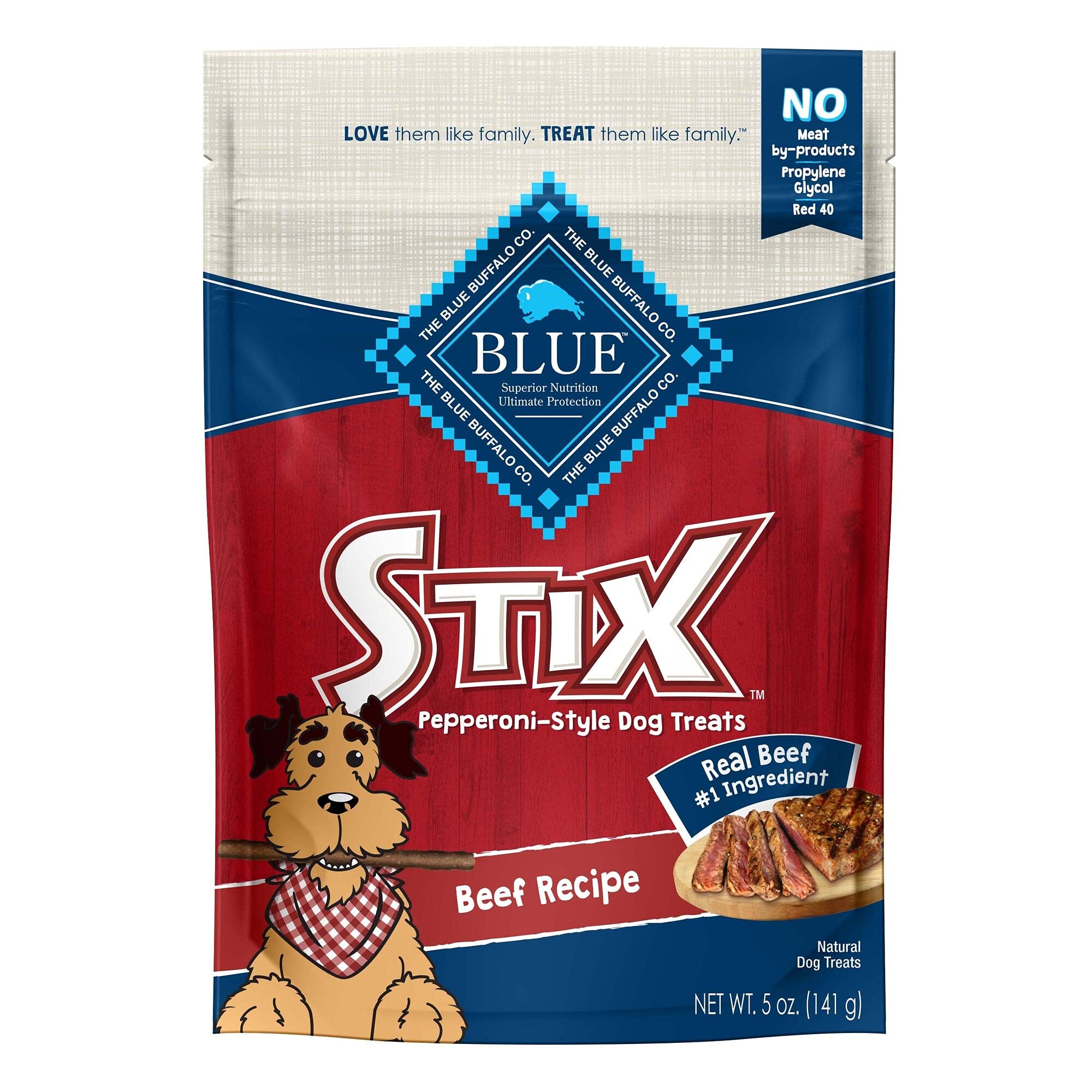 Blue Buffalo Stix Natural Soft-Moist Dog Treat, Chicken Recipe 13-oz Bags