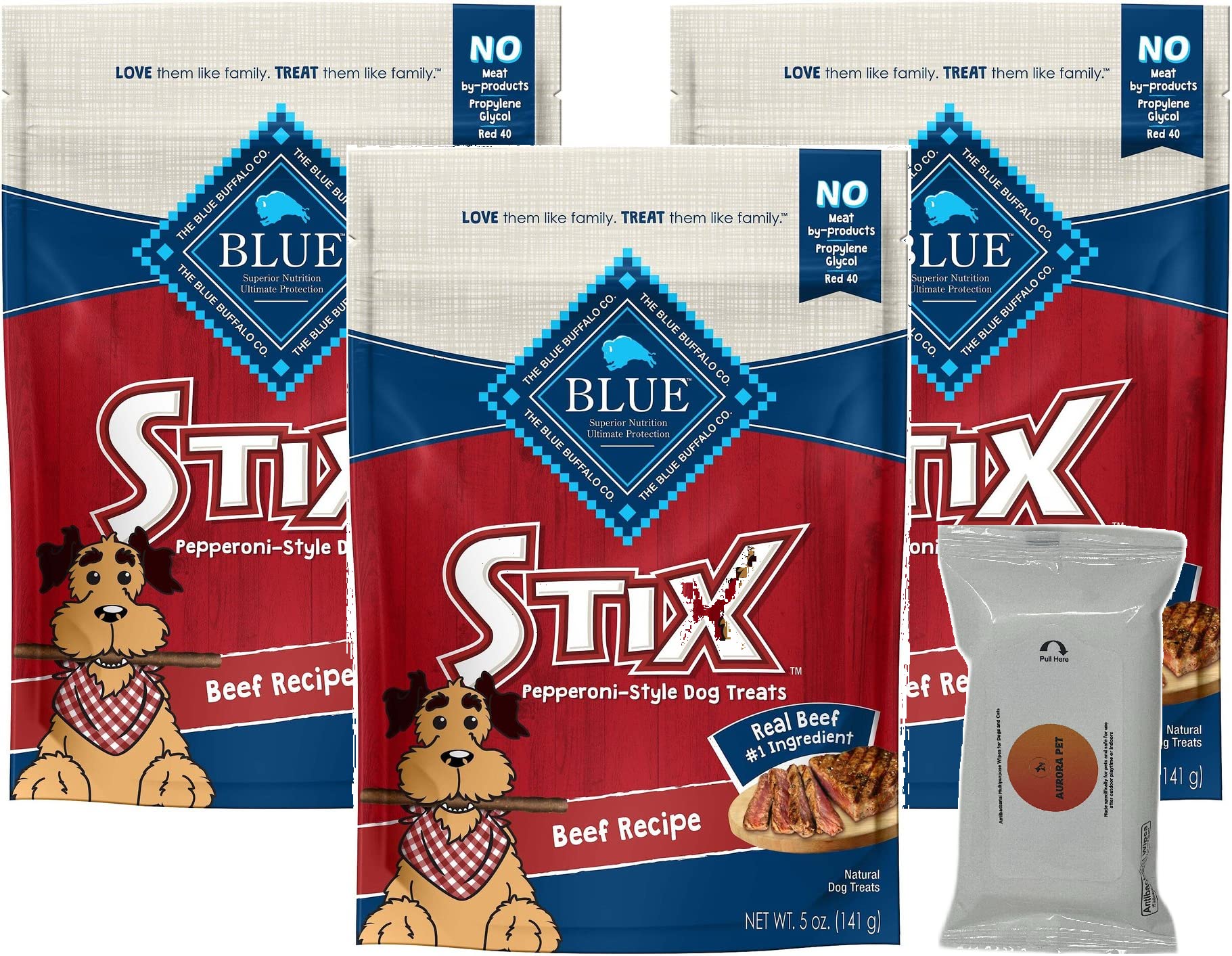 Blue Buffalo Blue Stix Beef Recipe Pepperoni-Style Dog Treats (5-oz Bags)