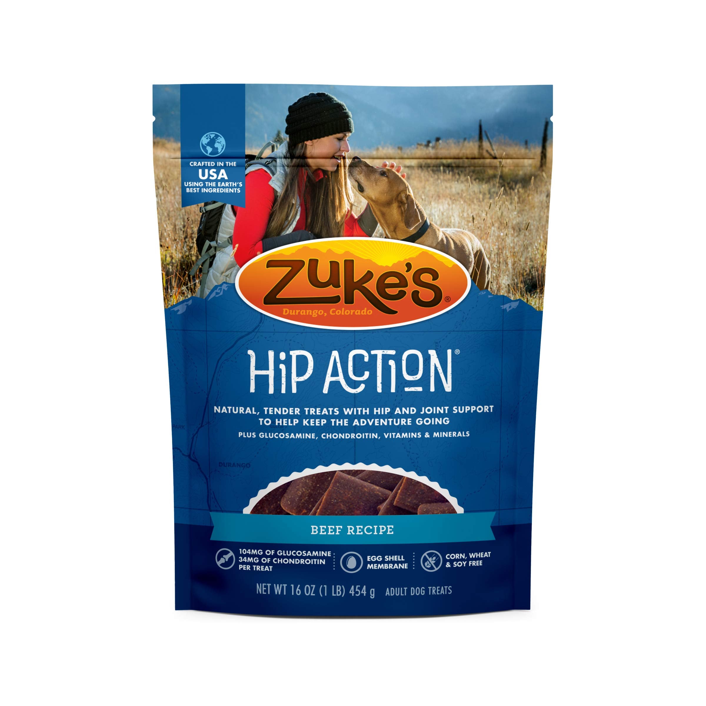 Zuke's Hip Action Hip & Joint Natural Dog Treats Crafted in the USA