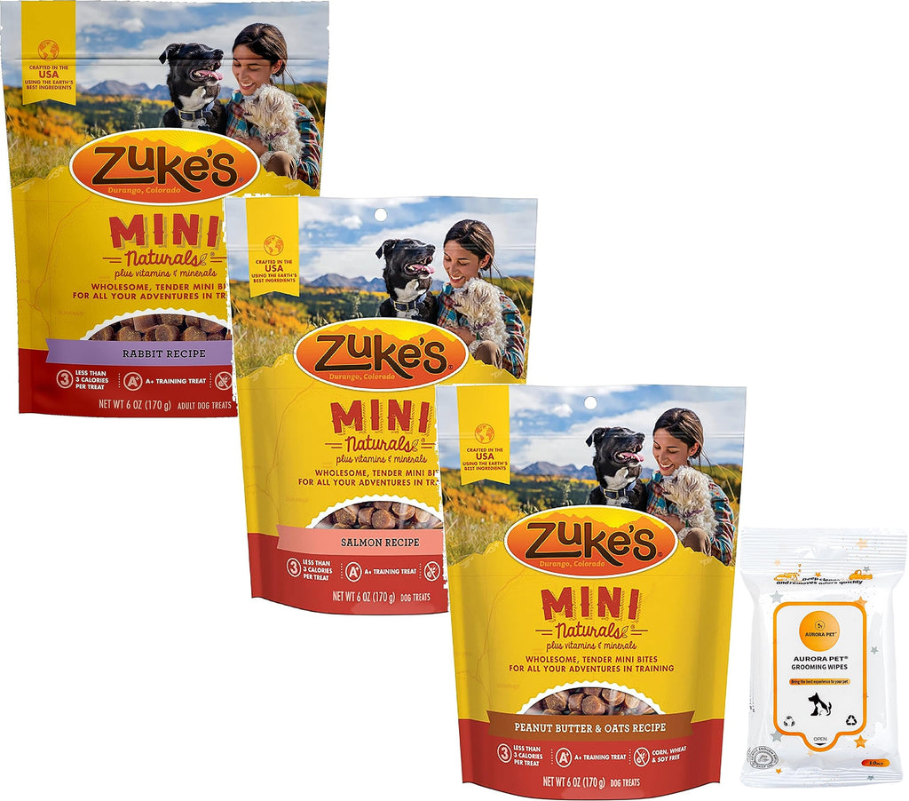 Zuke's Mini Naturals Soft Dog Treats Variety Pack (3 Flavors)