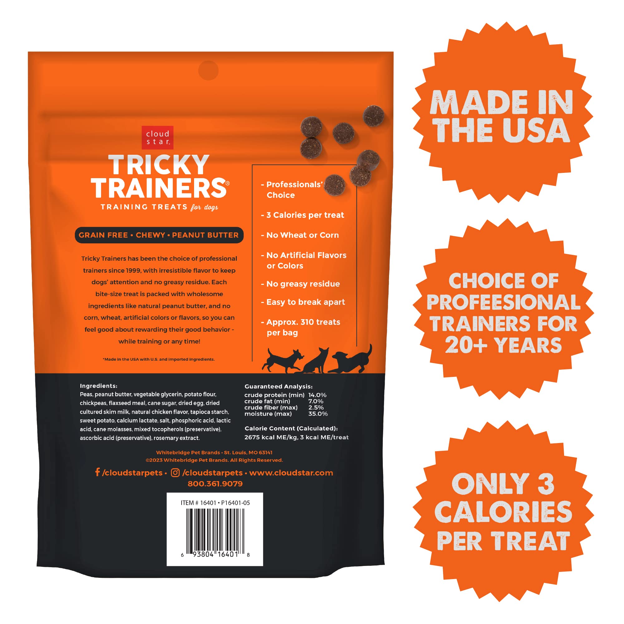 Cloud Star Tricky Trainers Chewy & Grain Free Dog Treats