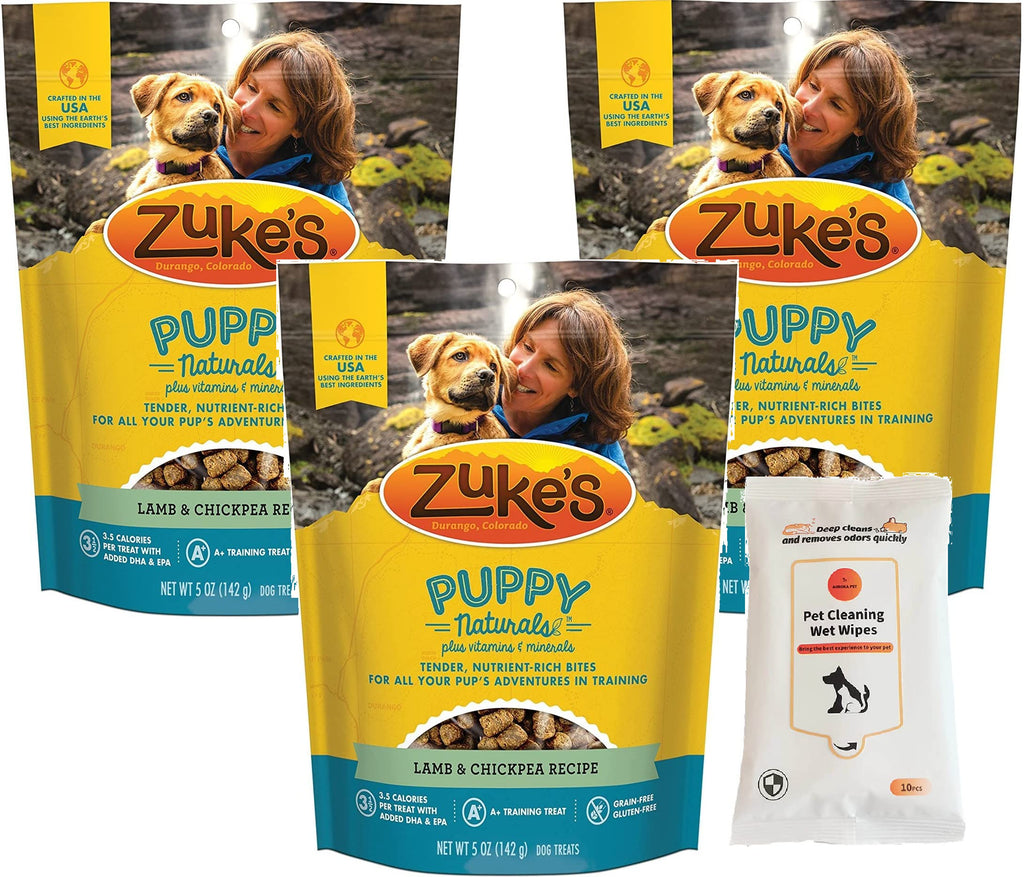 Zuke's Puppy Naturals Lamb & Chickpea Grain-Free Dog Treats [5-oz Each]