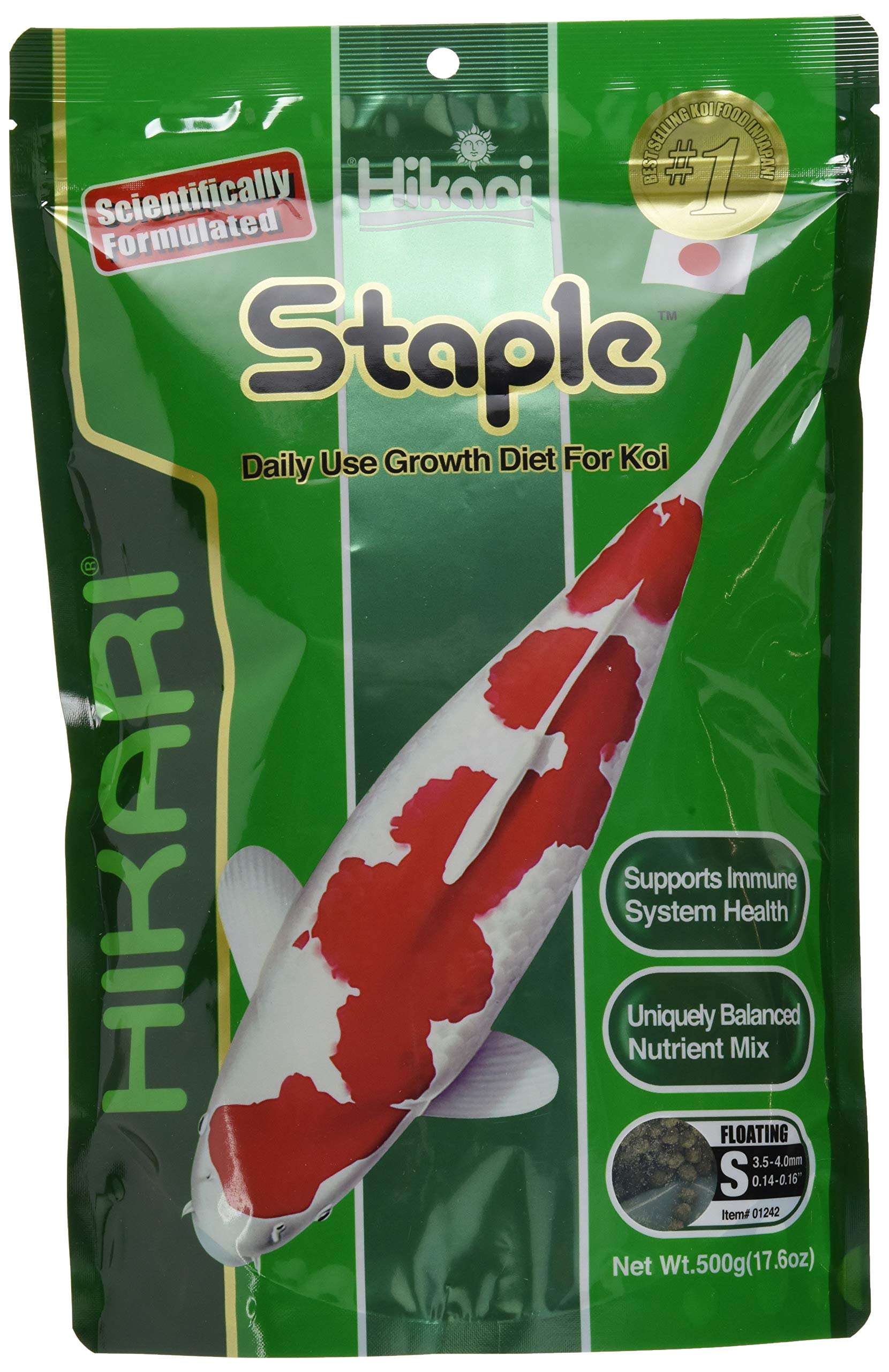 Hikari Staple Fish Food for Koi and Other Pond Fishes, Mini Pellets