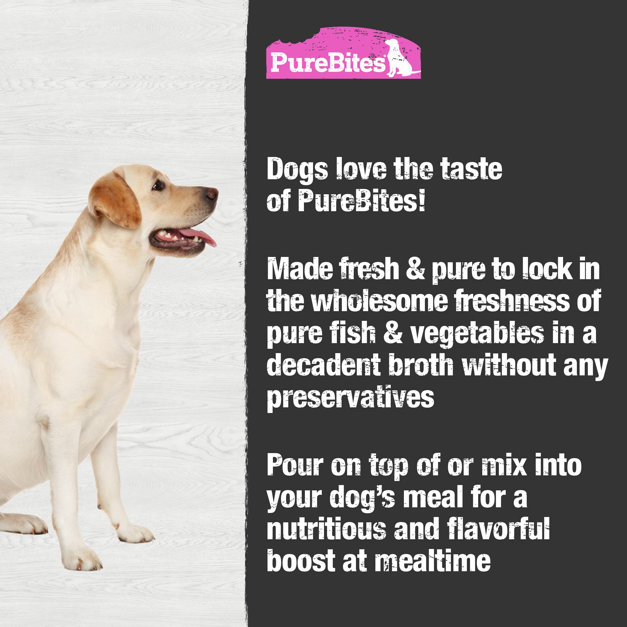 PureBites Broths Dog Treat • Topper 57g