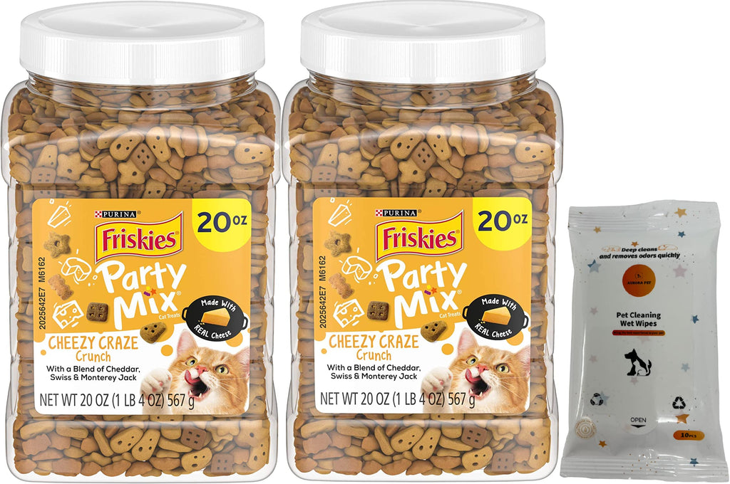 Friskies Party Mix Cheese Craze Cat Treats (20-oz Canisters)