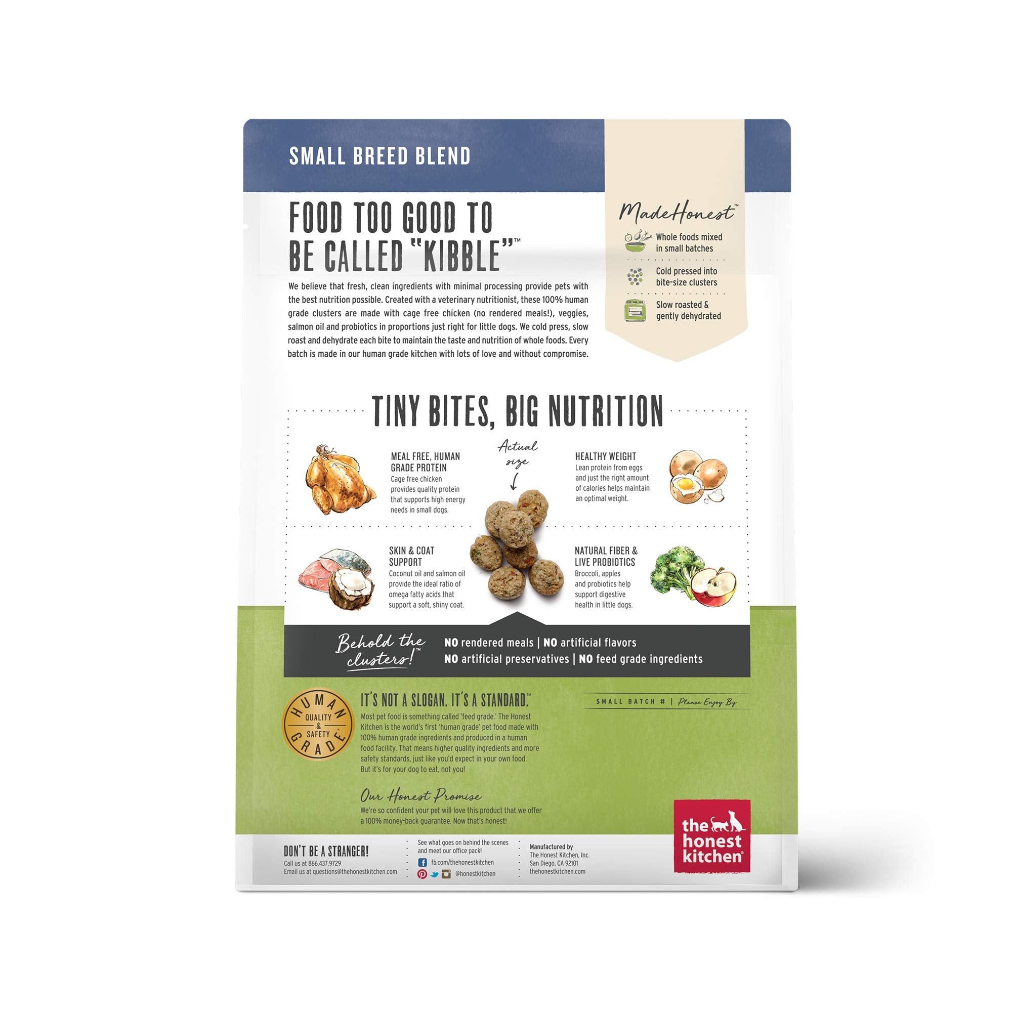 The Honest Kitchen Whole Food Clusters Human Grade Dry Dog Food for Small Breeds