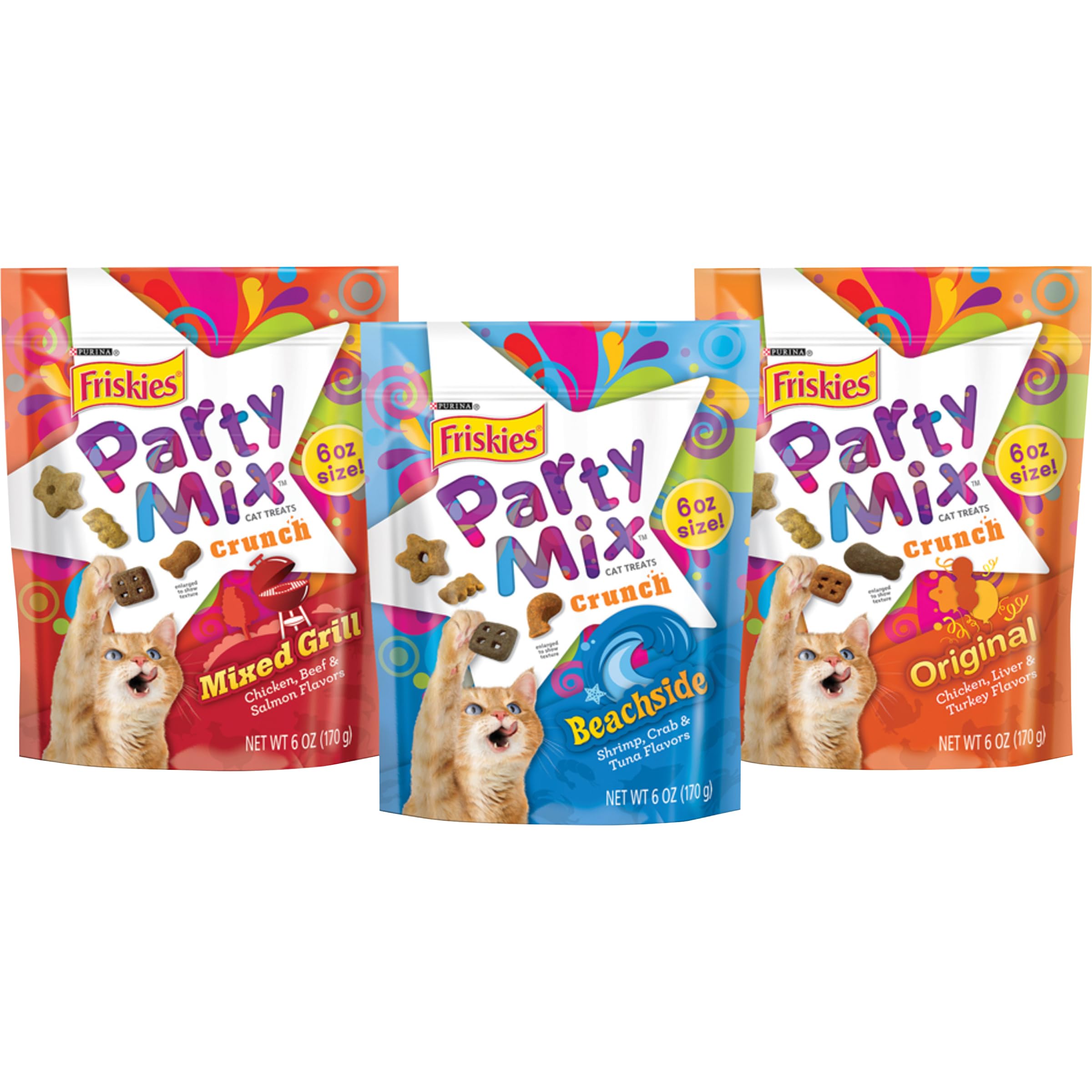 Purina Friskies Cat Treats Variety Pack, Party Mix Crunch Greatest Hits