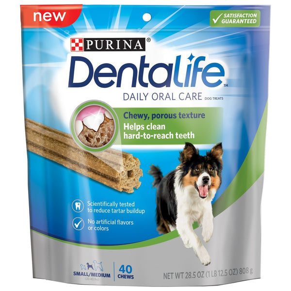 Purina Dentalife Daily Oral Care Small/Medium Dog Treats - 40 Ct. Pouch