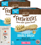 Merrick Fresh Kisses Double-Brush Mint Breath Strip Infused Small Dental Dog Treats