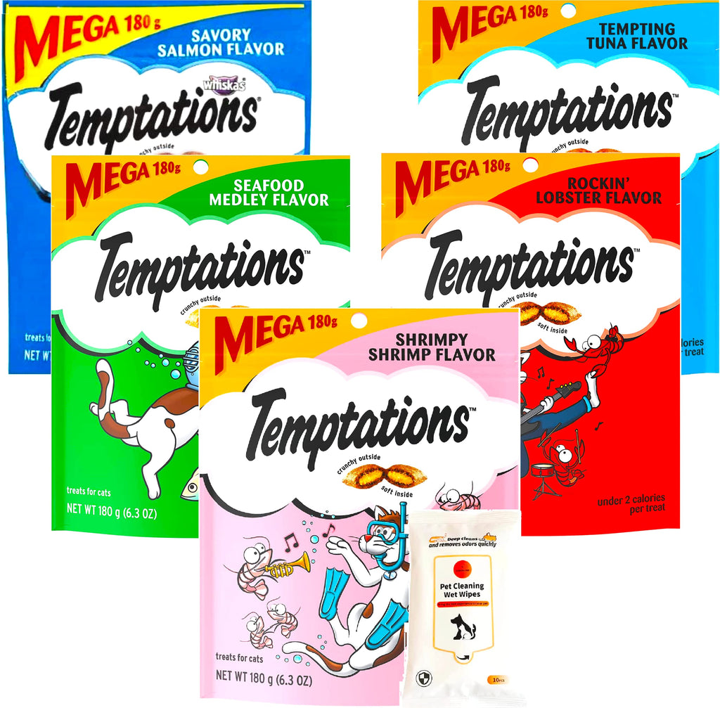 Temptations Classic Soft & Crunchy Cat Treats Variety Pack (5)
