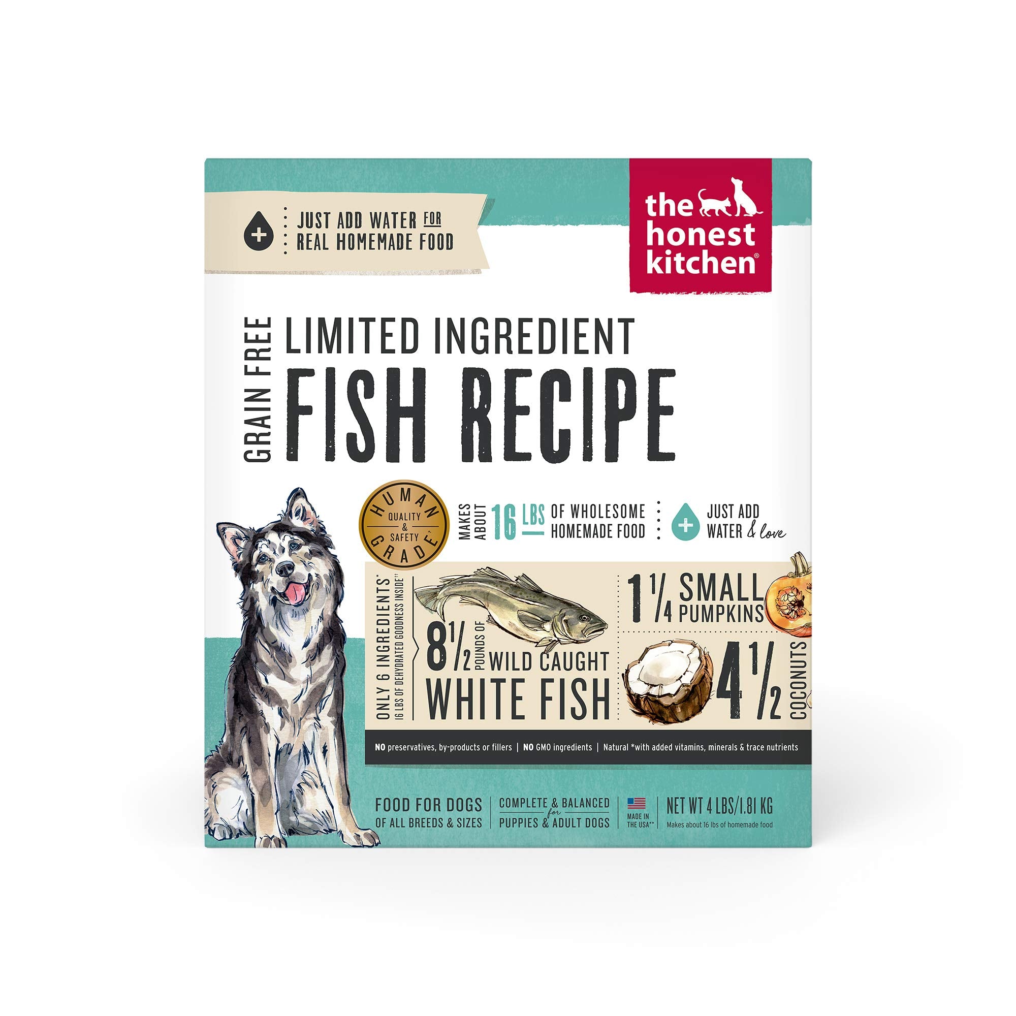 The Honest Kitchen Human Grade Limited Ingredient Dehydrated Grain Free Dog Food – Complete Meal or Dog Food Topper