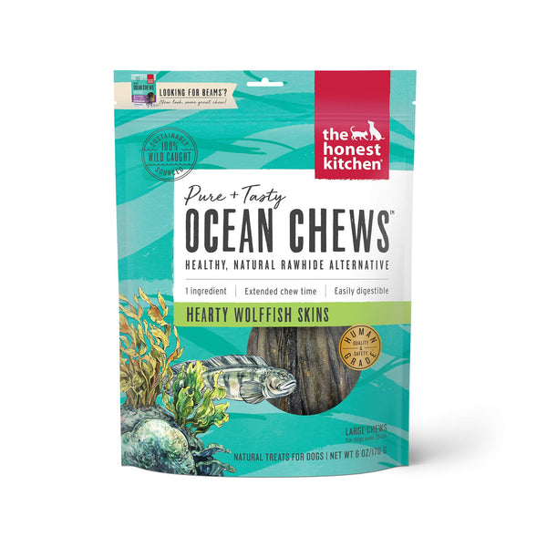 The Honest Kitchen Ocean Chews Wolfish Skins Dehydrated Dog Treats 6 oz (Pack of 3)
