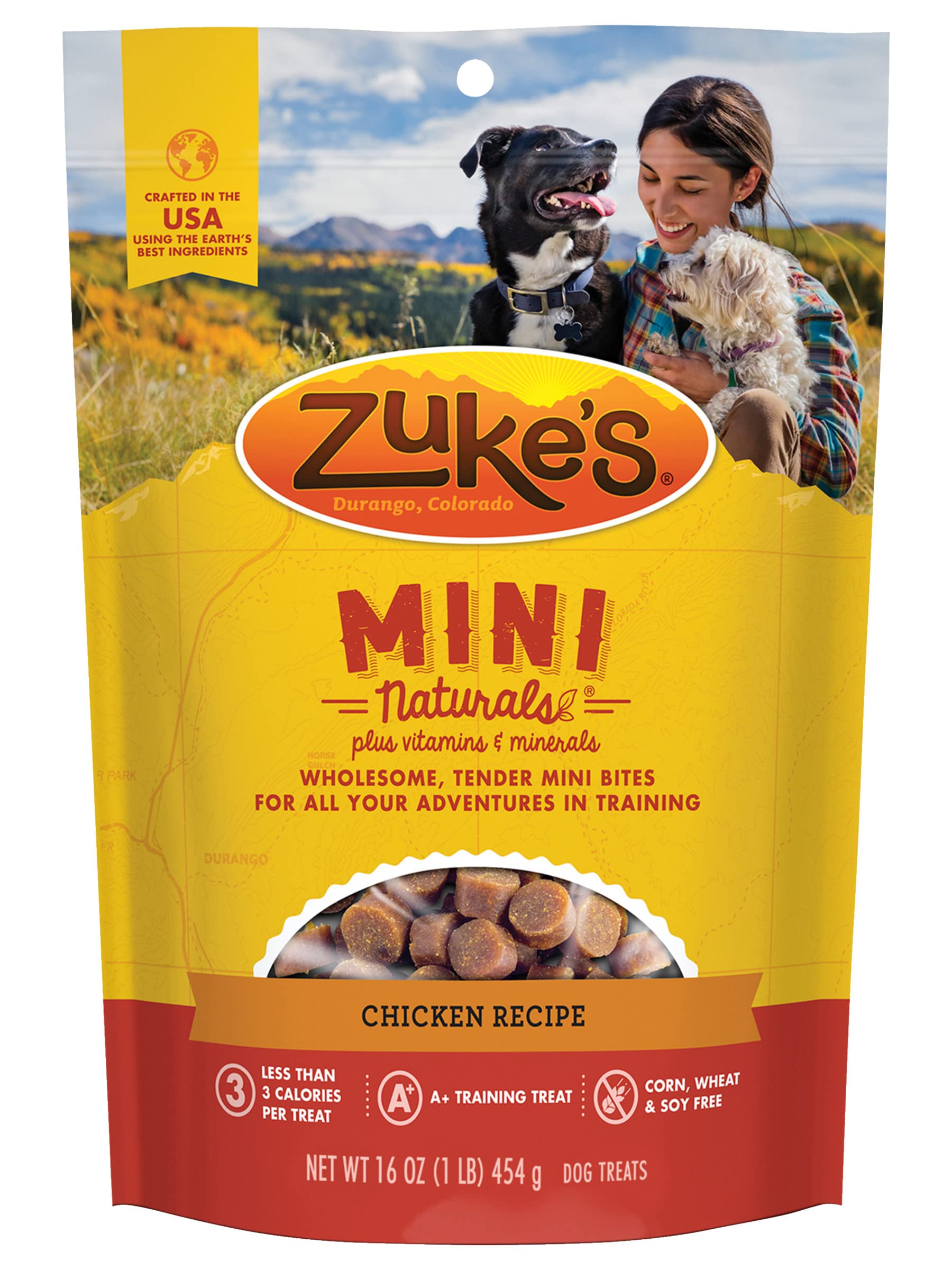 Zuke's Mini Naturals Dog Training Treats, Salmon Recipe, Soft Mini Dog Treats with Vitamins & Minerals