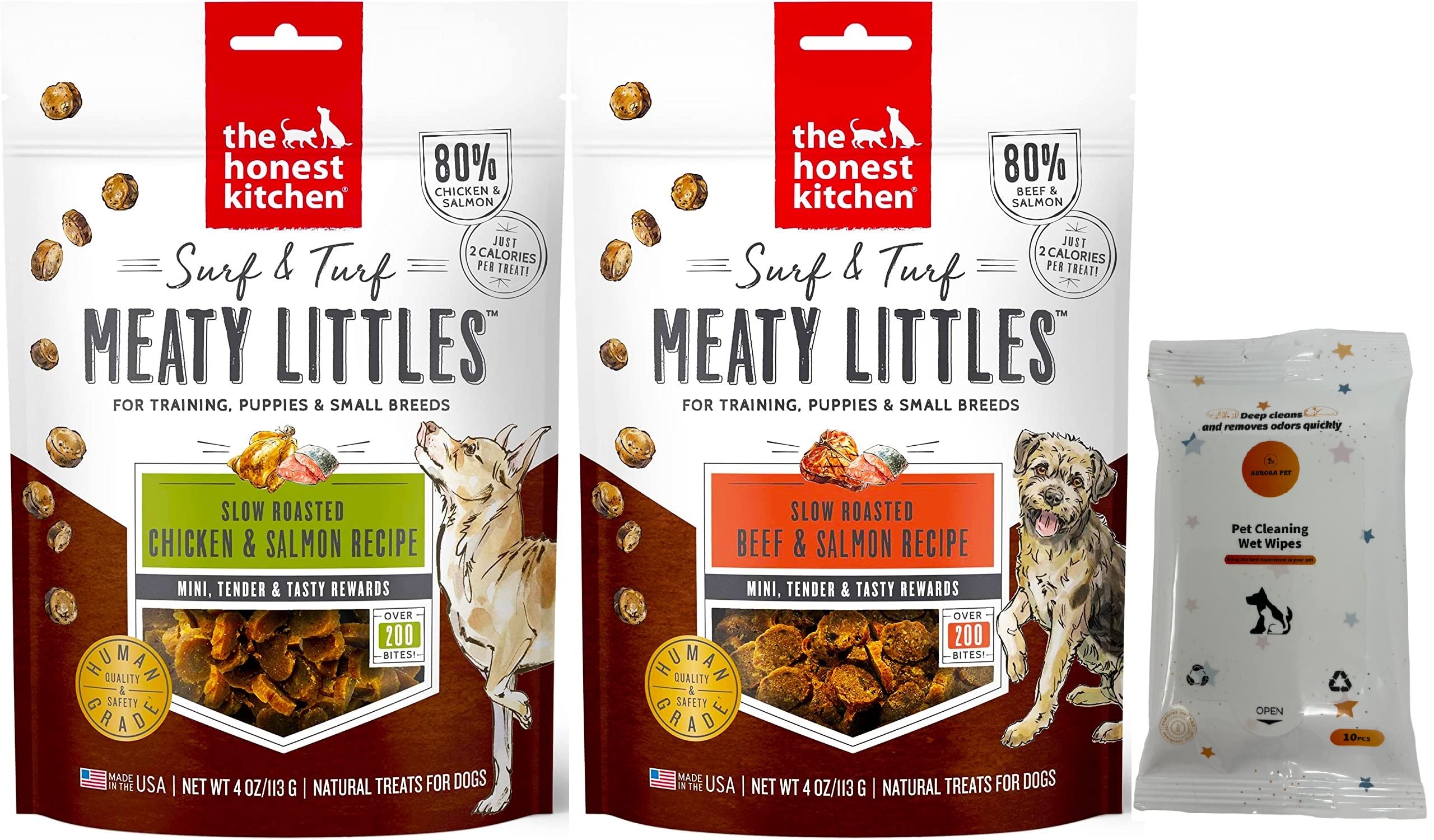 The Honest Kitchen Harvest Surf & Turf Meaty Littles Dog Treats Variety Pack (4-oz Bags)