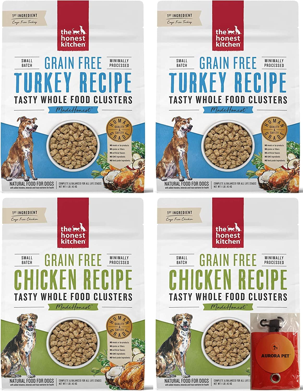 The Honest Kitchen Grain Free Whole Food Clusters Dog Food Variety Pack